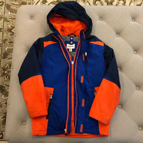 Lands End Boys Puffer Jacket Sz M